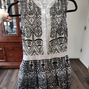 Karen Millen Black and White Lace Blouse
